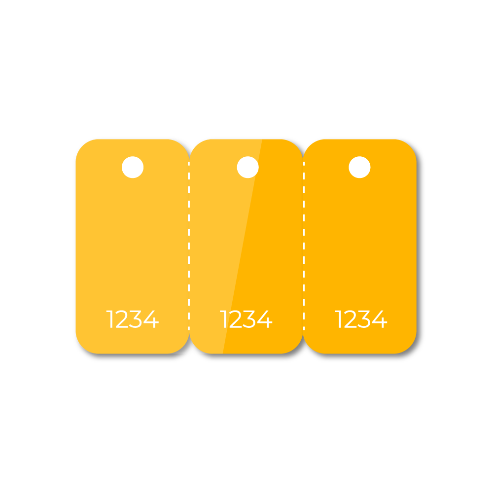 Show details for Plastic Variable Data 3 Up Fob Cards